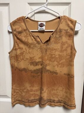 Harley-Davidson Women's Mottled Tan Sleeveless Tank